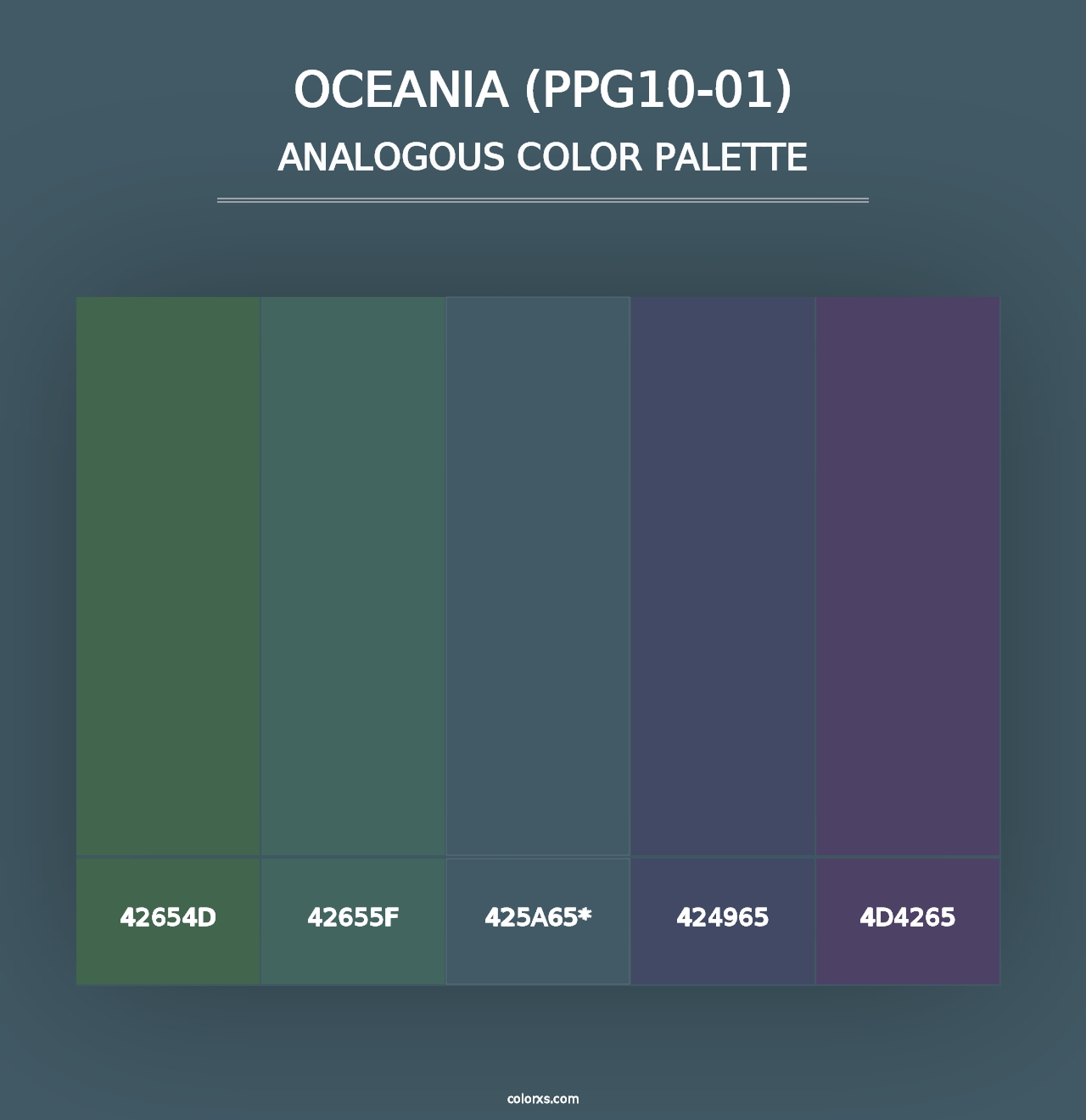 Oceania (PPG10-01) - Analogous Color Palette