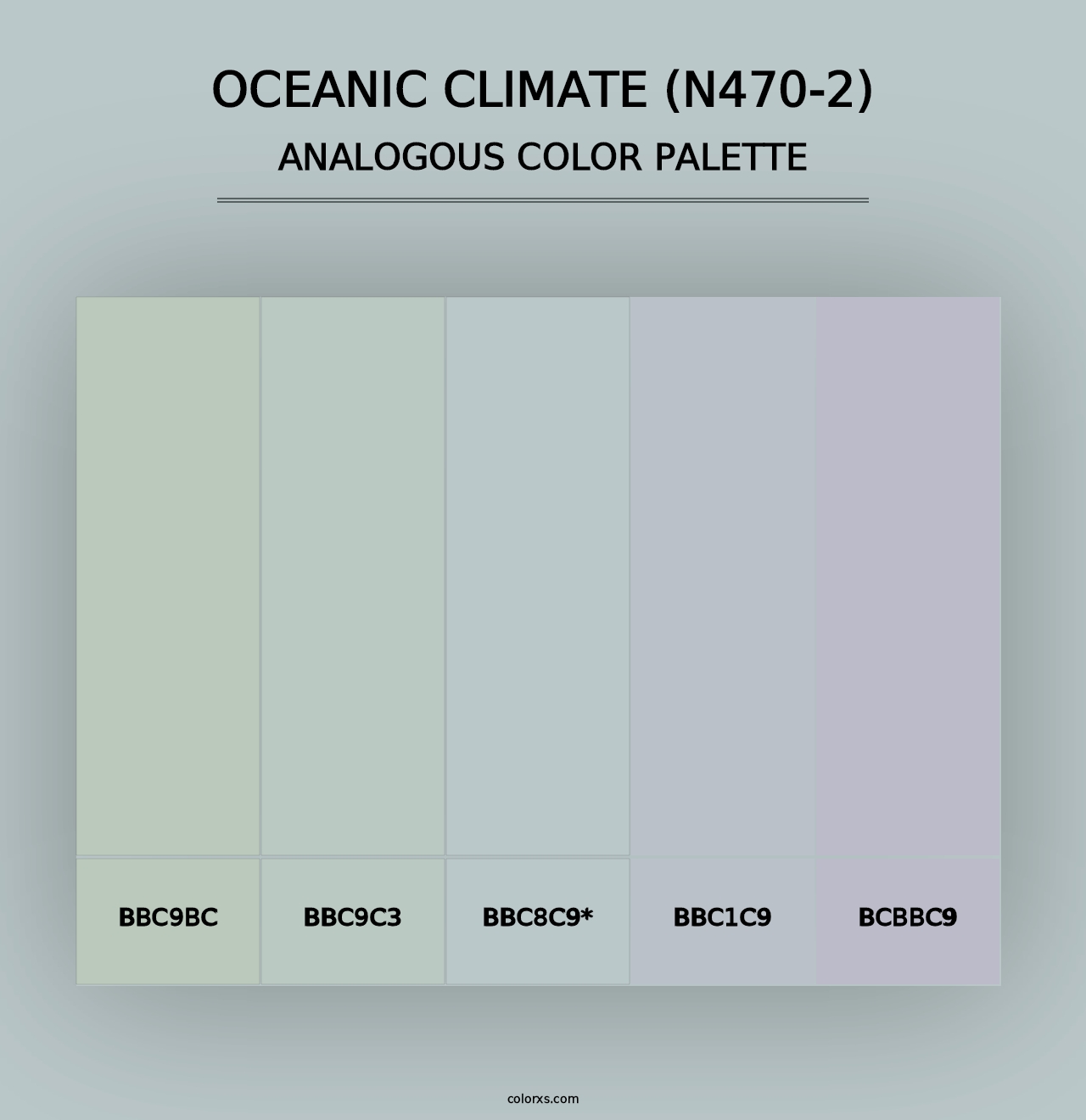 Oceanic Climate (N470-2) - Analogous Color Palette