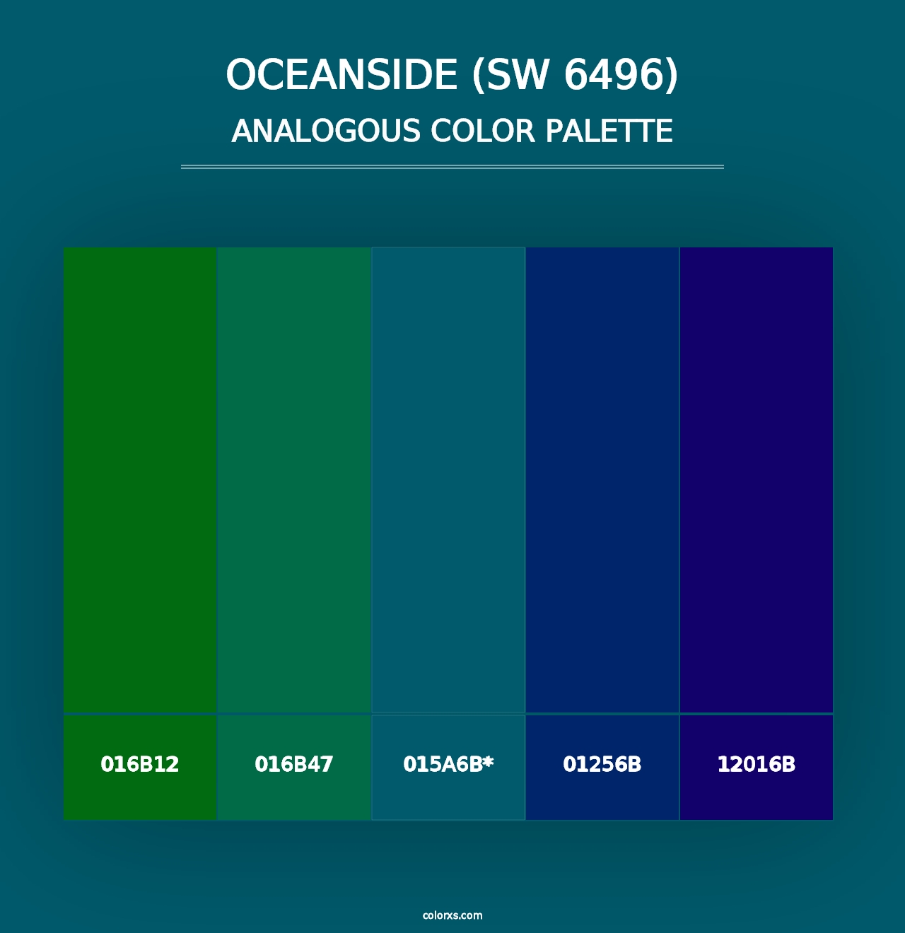 Oceanside (SW 6496) - Analogous Color Palette