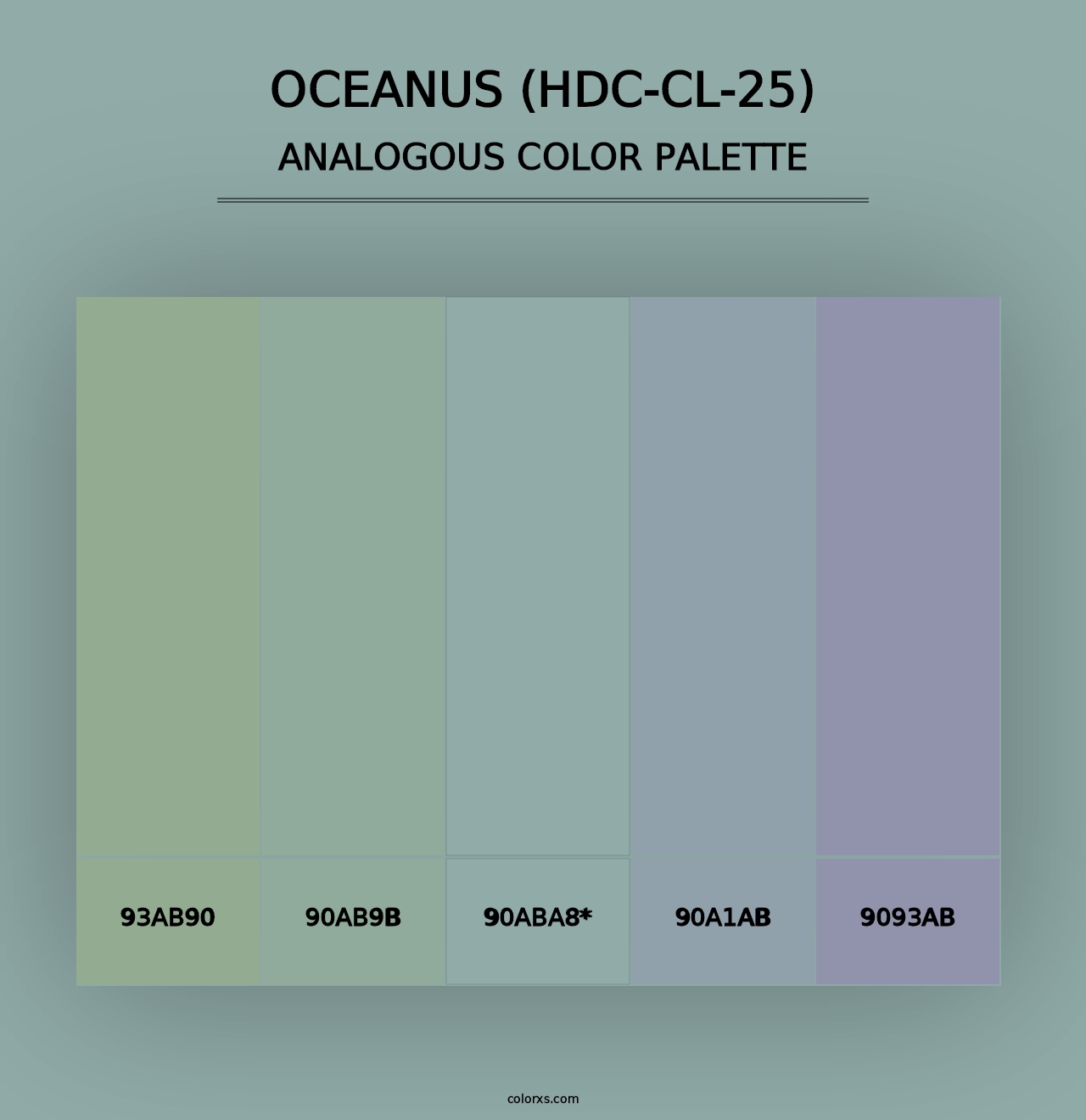 Oceanus (HDC-CL-25) - Analogous Color Palette