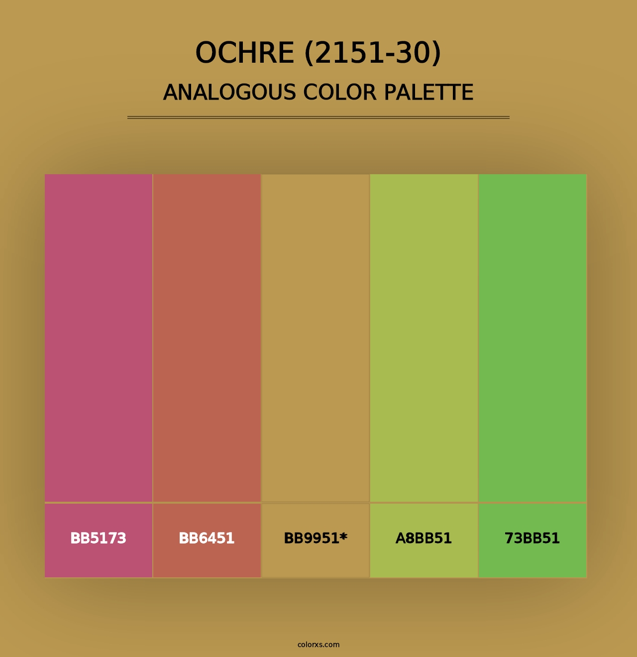 Ochre (2151-30) - Analogous Color Palette