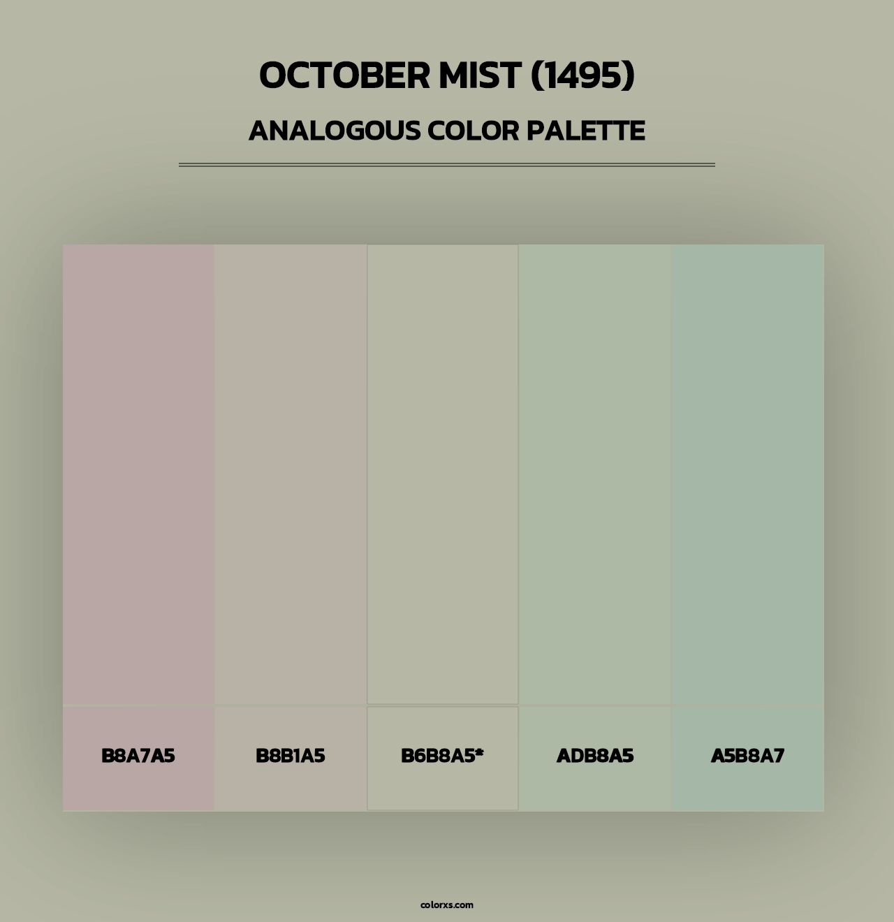 October Mist (1495) - Analogous Color Palette