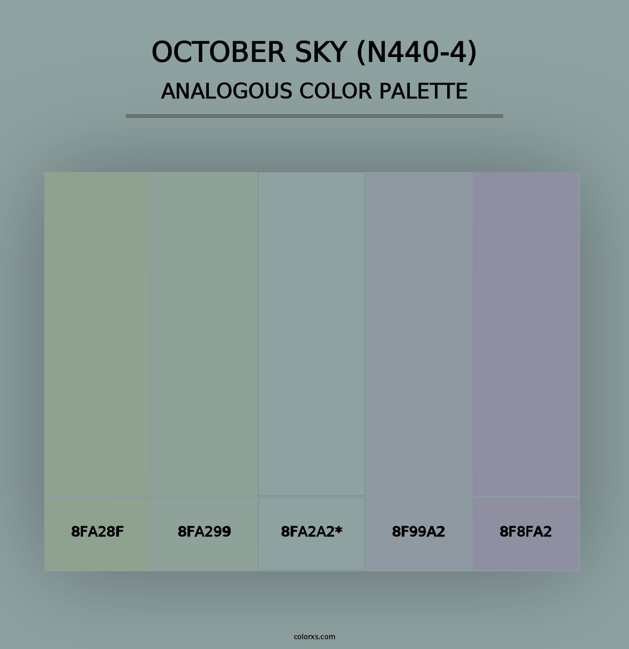 October Sky (N440-4) - Analogous Color Palette