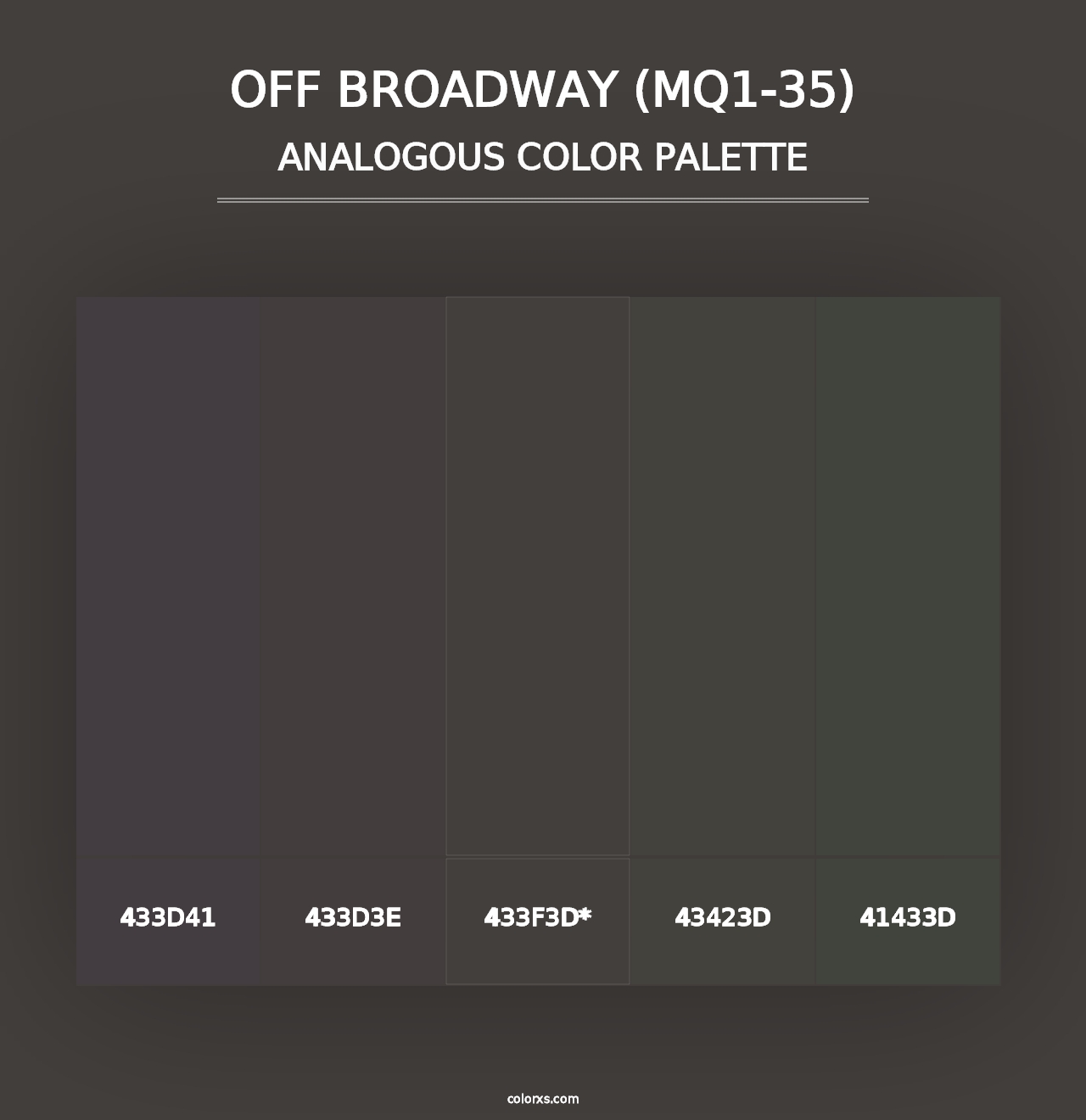 Off Broadway (MQ1-35) - Analogous Color Palette