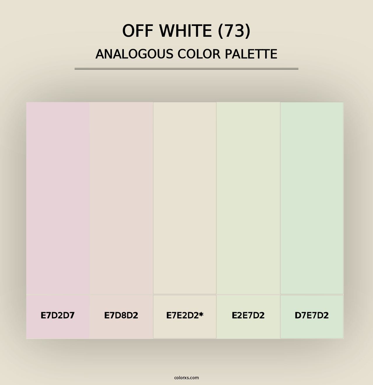 Off White (73) - Analogous Color Palette