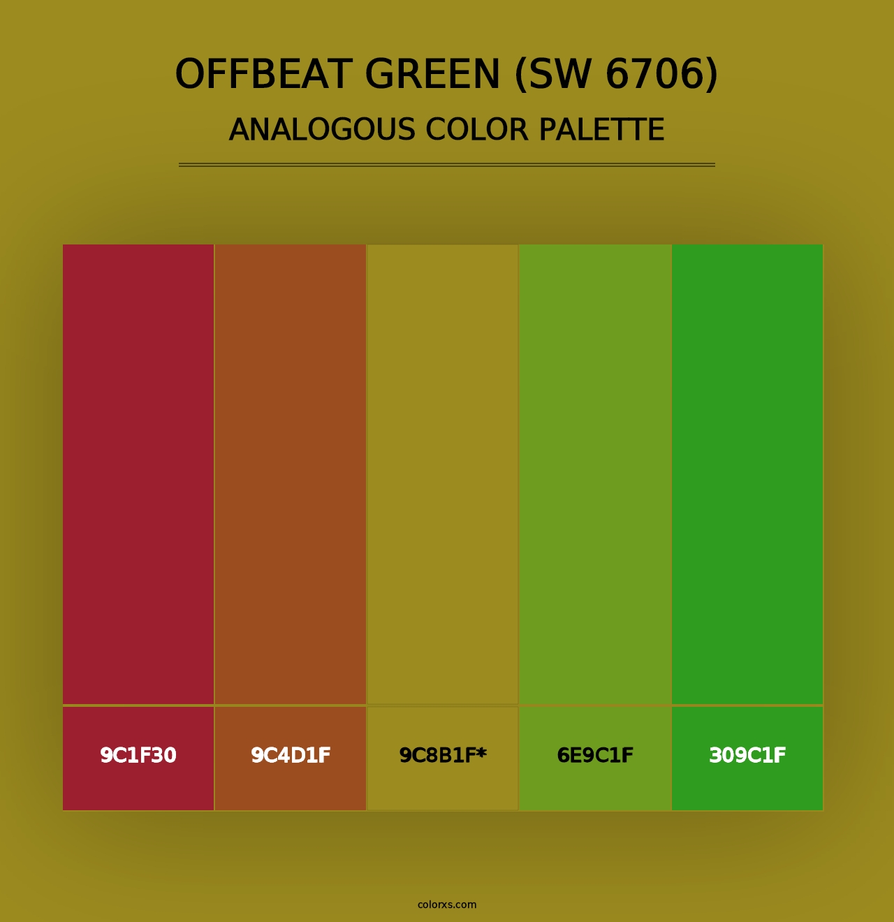 Offbeat Green (SW 6706) - Analogous Color Palette