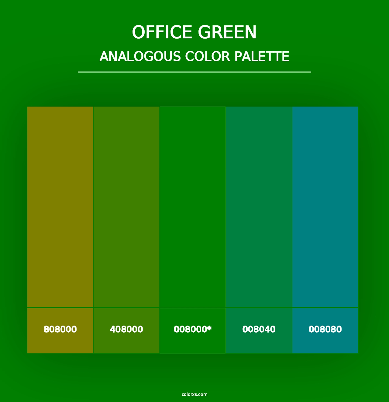 Office Green - Analogous Color Palette