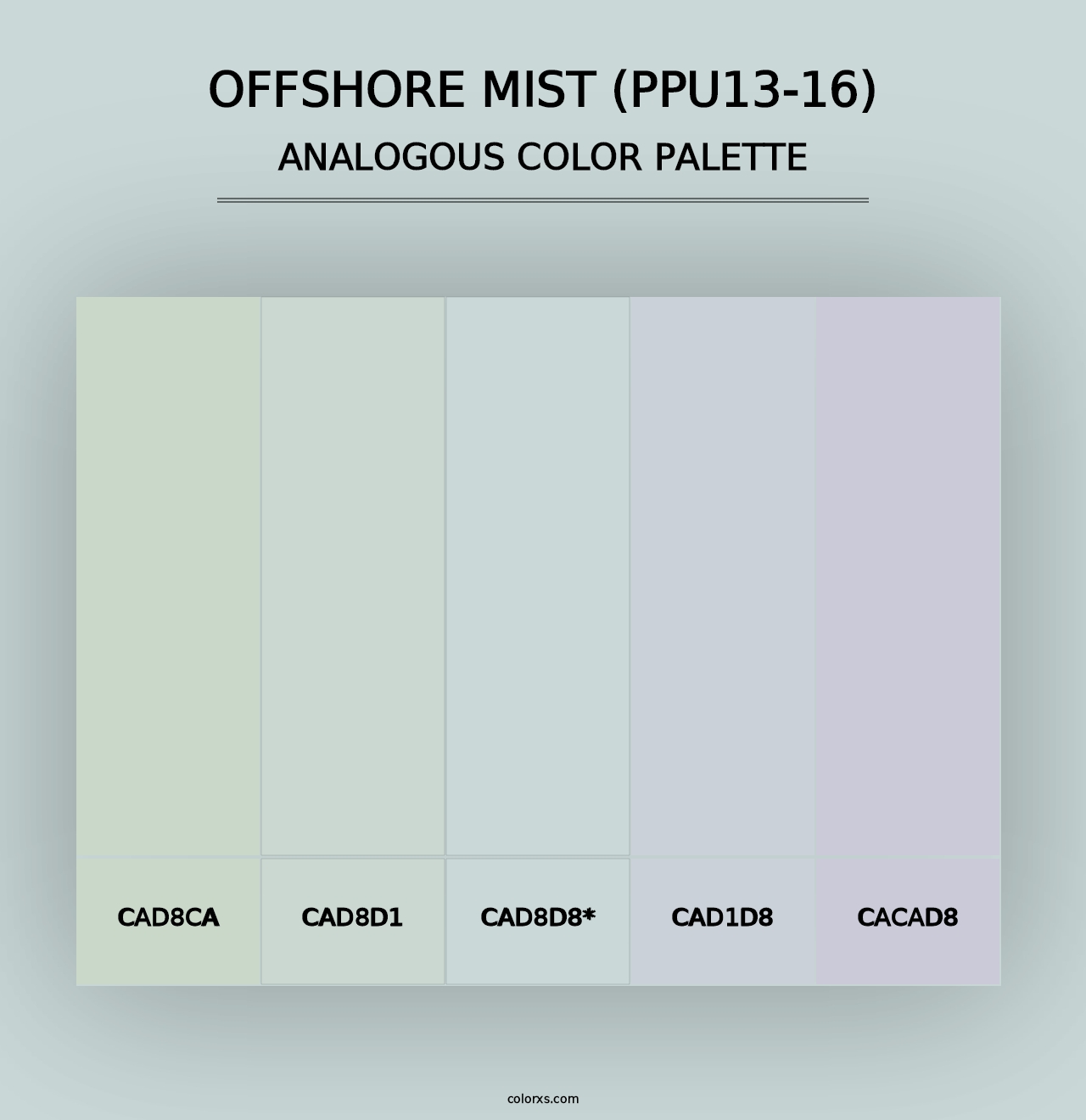 Offshore Mist (PPU13-16) - Analogous Color Palette