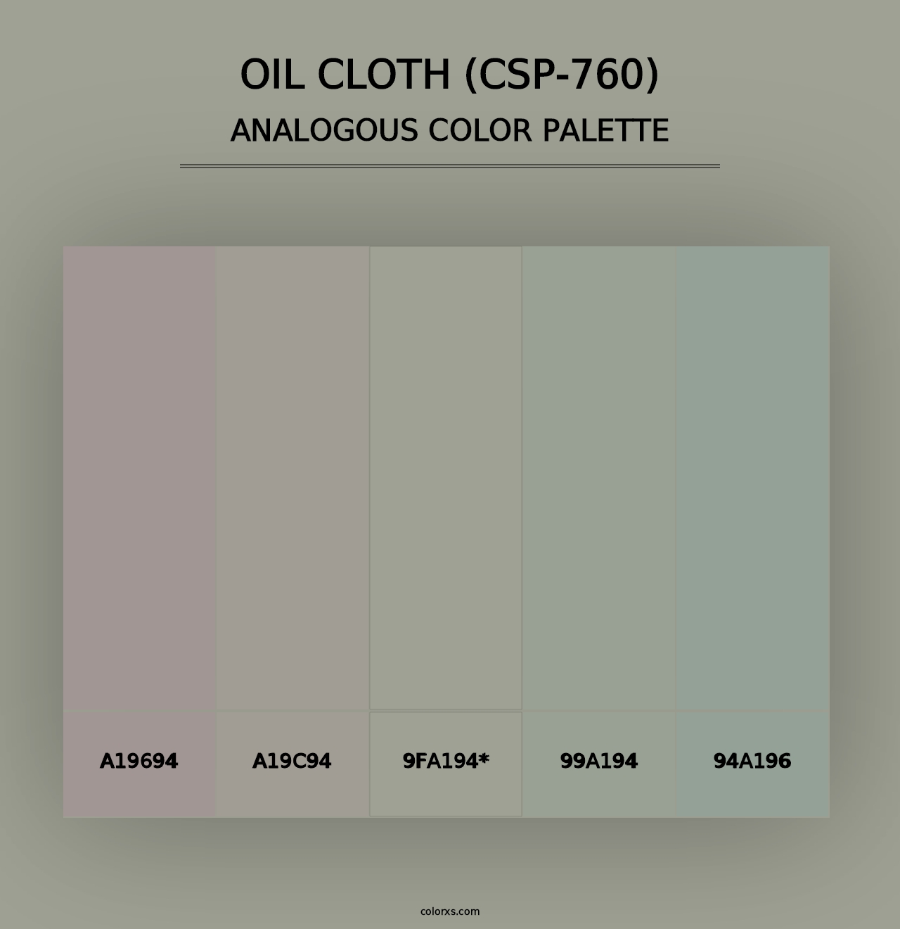 Oil Cloth (CSP-760) - Analogous Color Palette