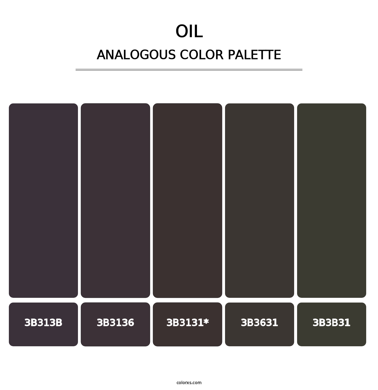 Oil - Analogous Color Palette