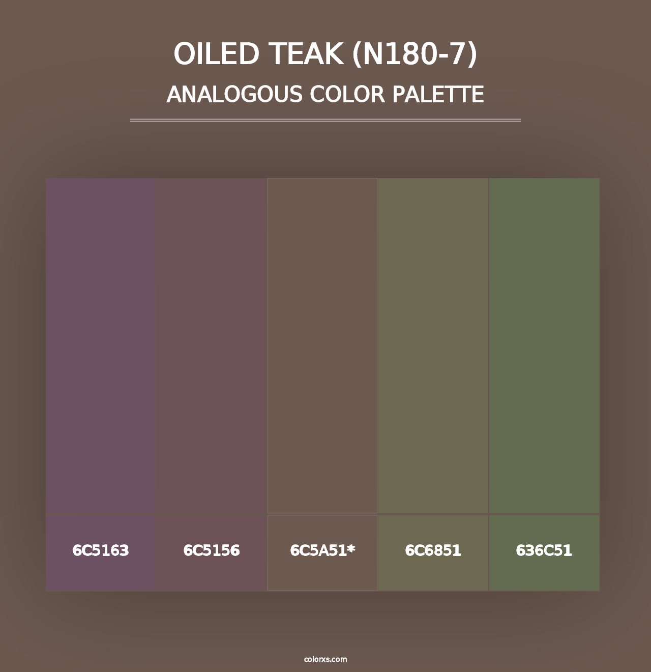 Oiled Teak (N180-7) - Analogous Color Palette