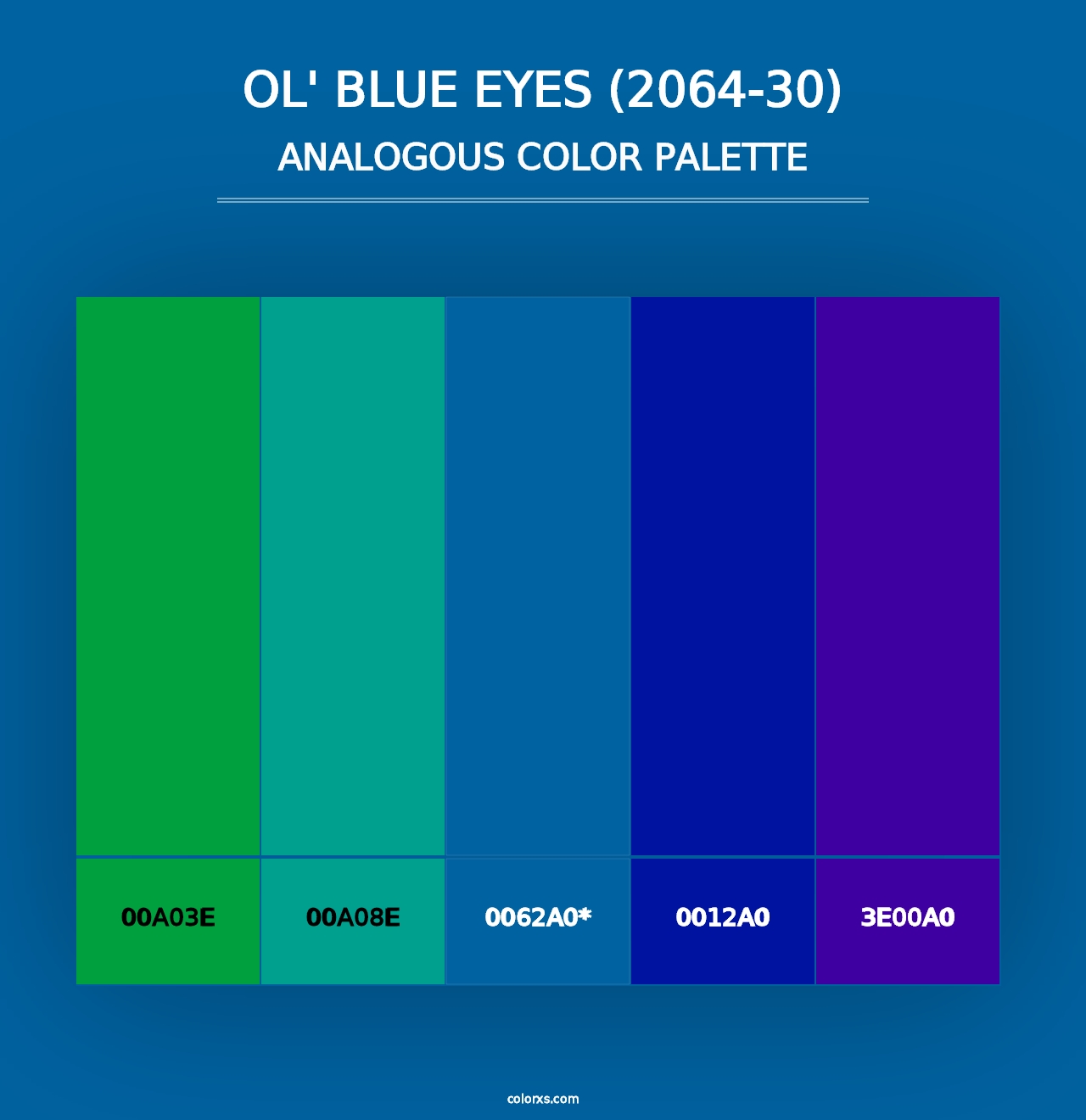 Ol' Blue Eyes (2064-30) - Analogous Color Palette