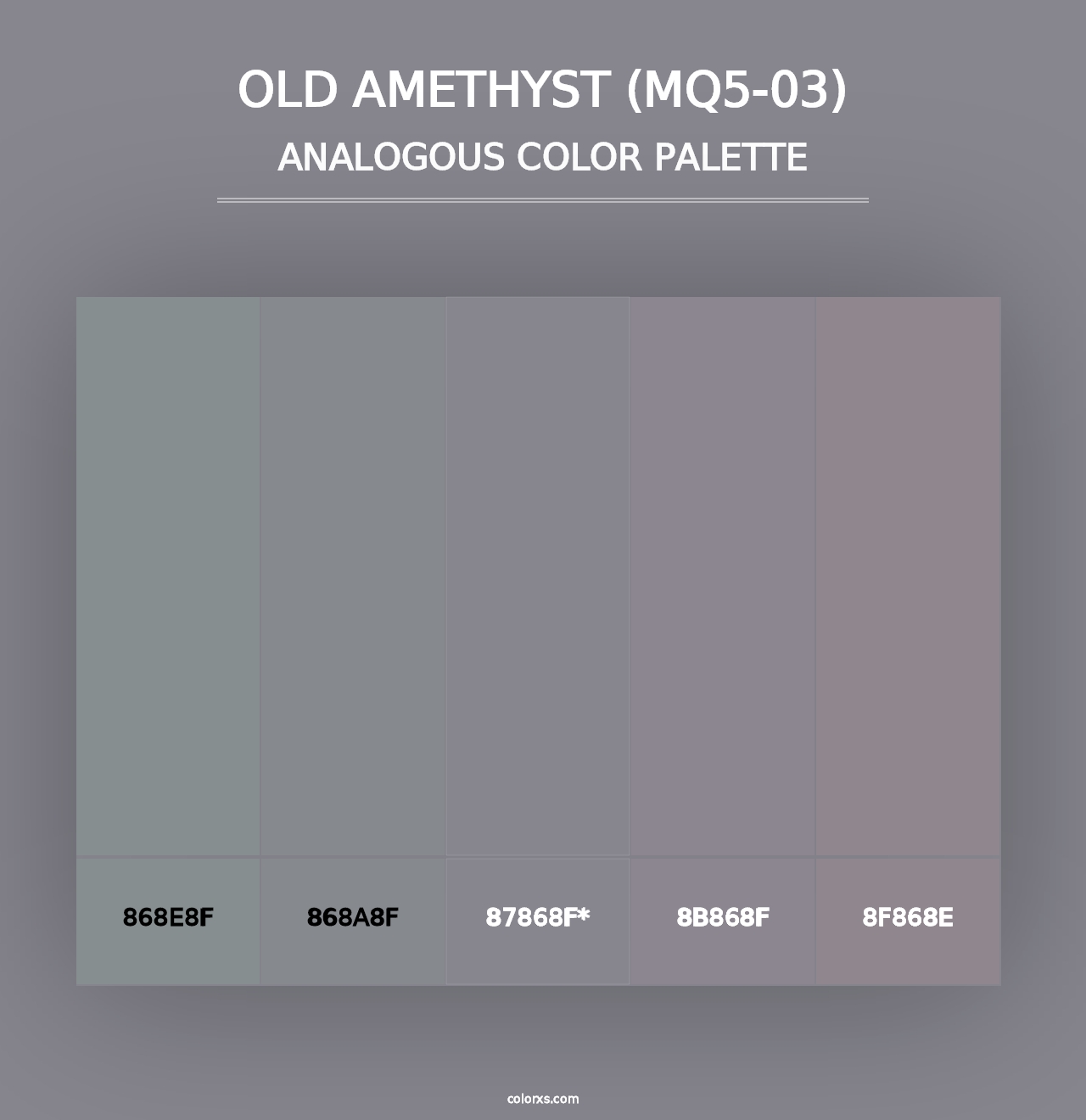 Old Amethyst (MQ5-03) - Analogous Color Palette