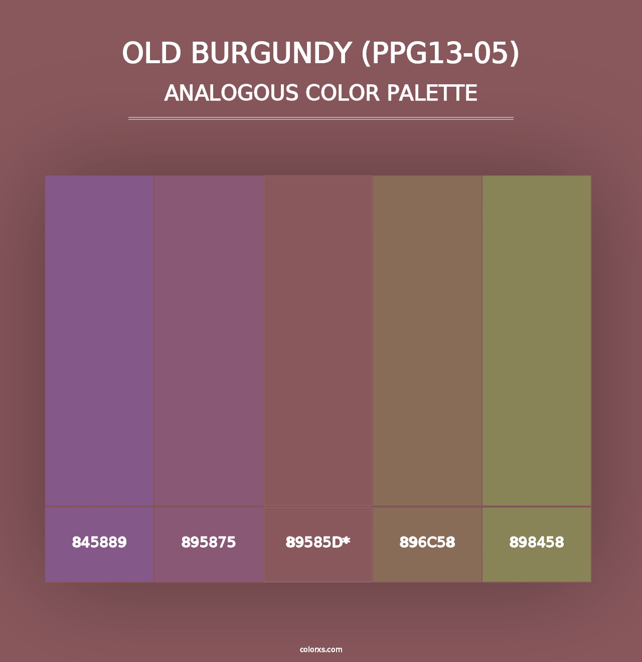 Old Burgundy (PPG13-05) - Analogous Color Palette