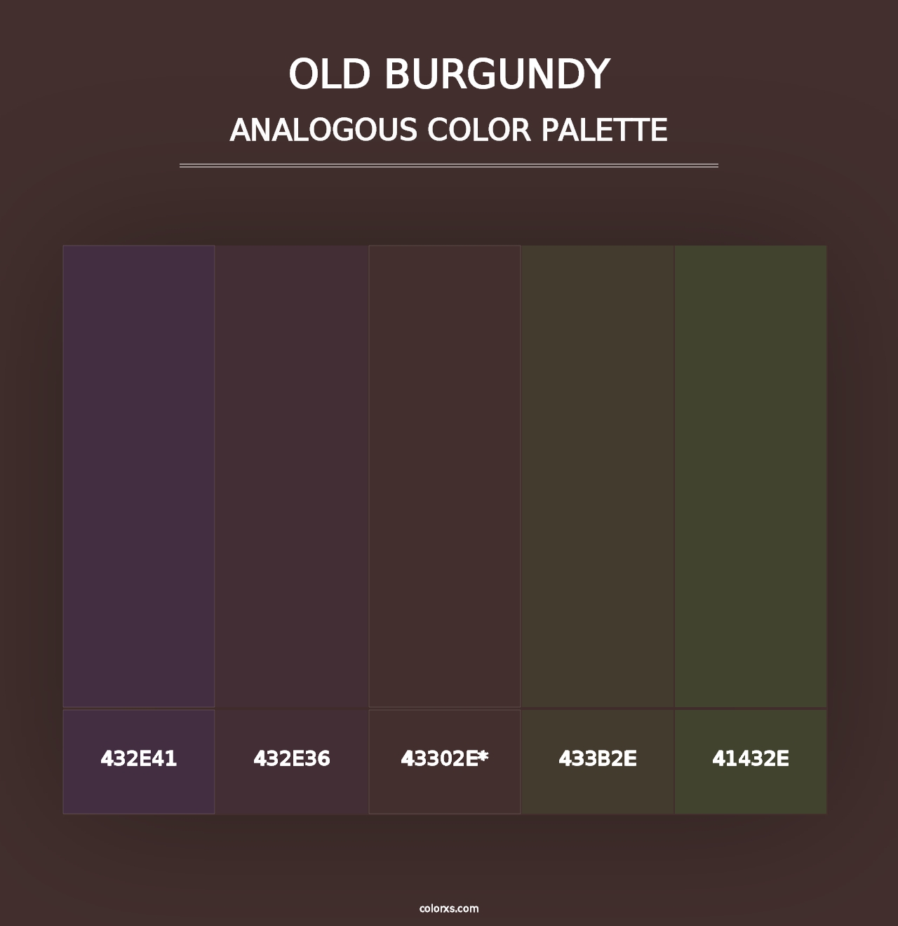 Old Burgundy - Analogous Color Palette