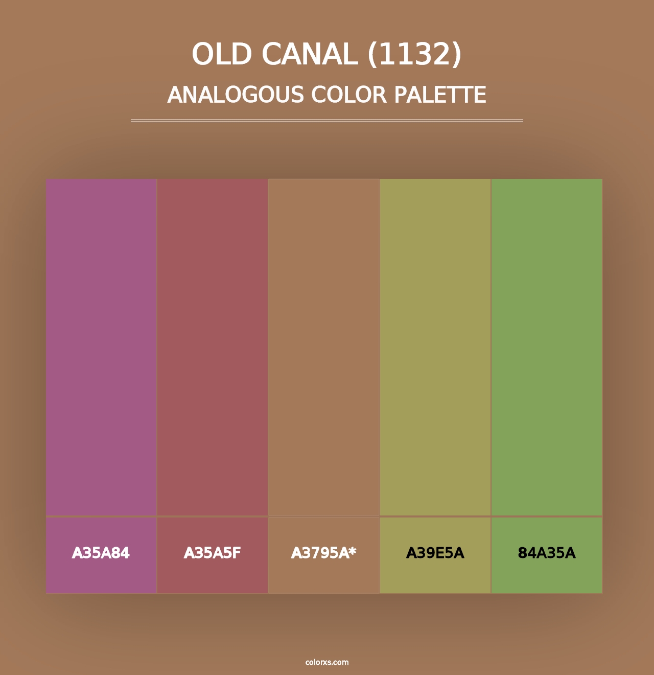 Old Canal (1132) - Analogous Color Palette