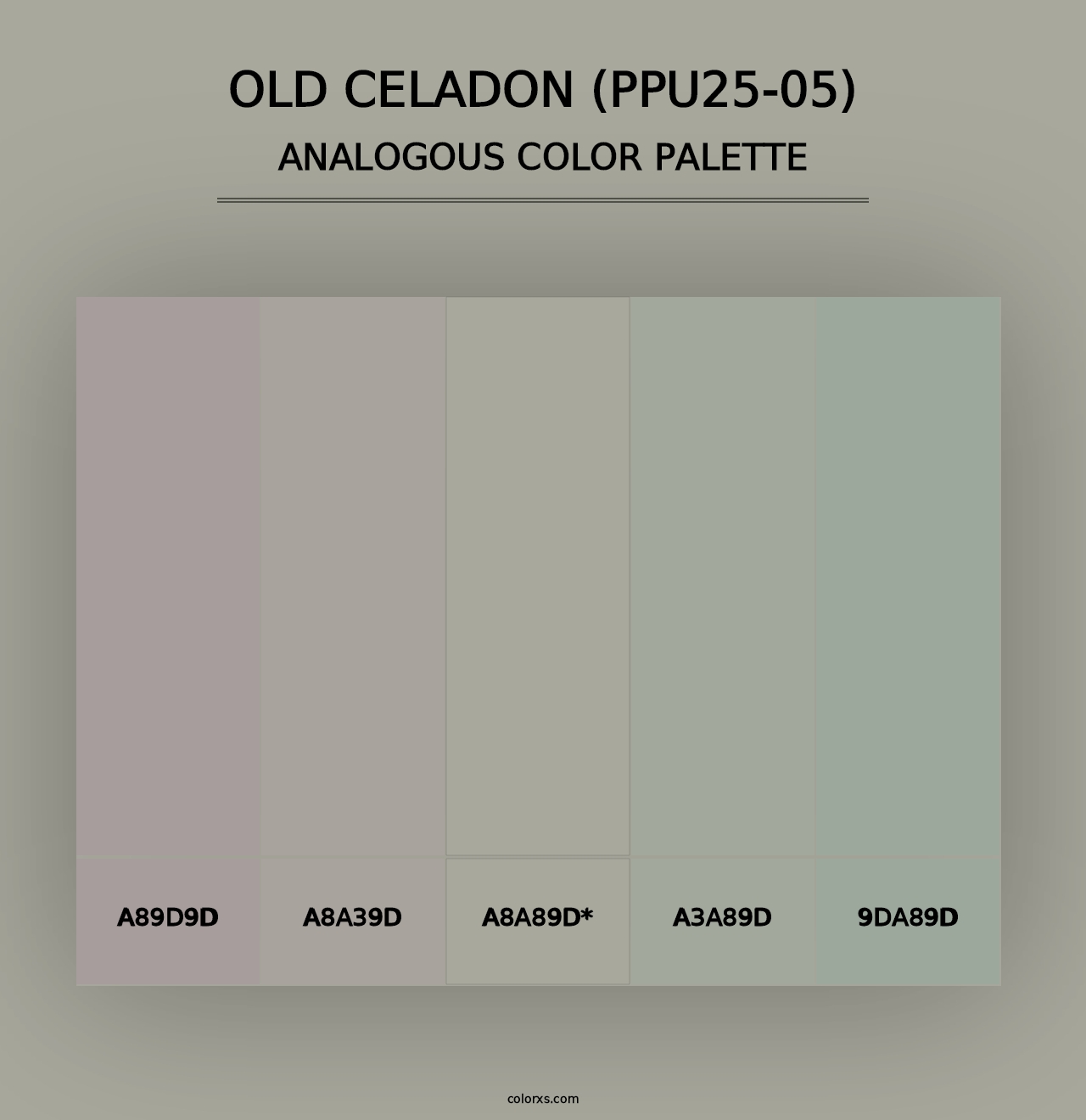 Old Celadon (PPU25-05) - Analogous Color Palette