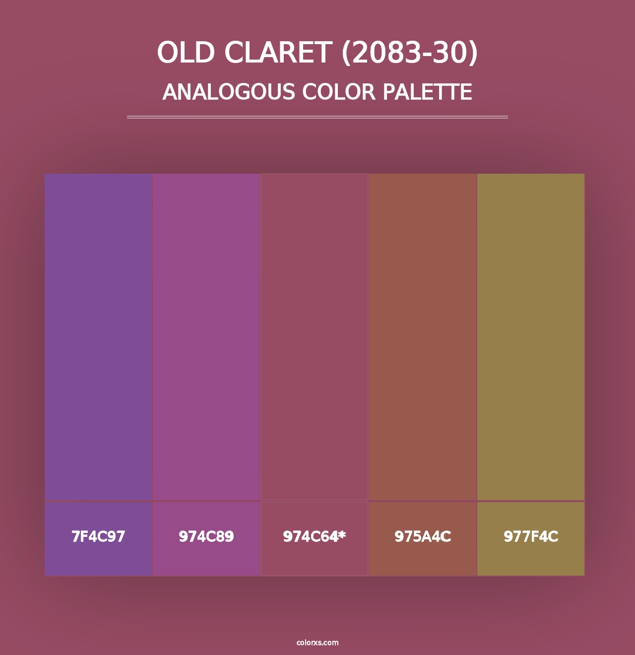 Old Claret (2083-30) - Analogous Color Palette