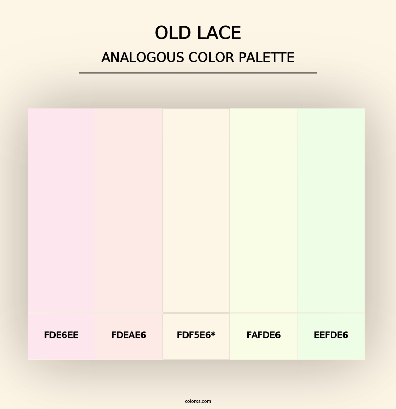 Old lace - Analogous Color Palette