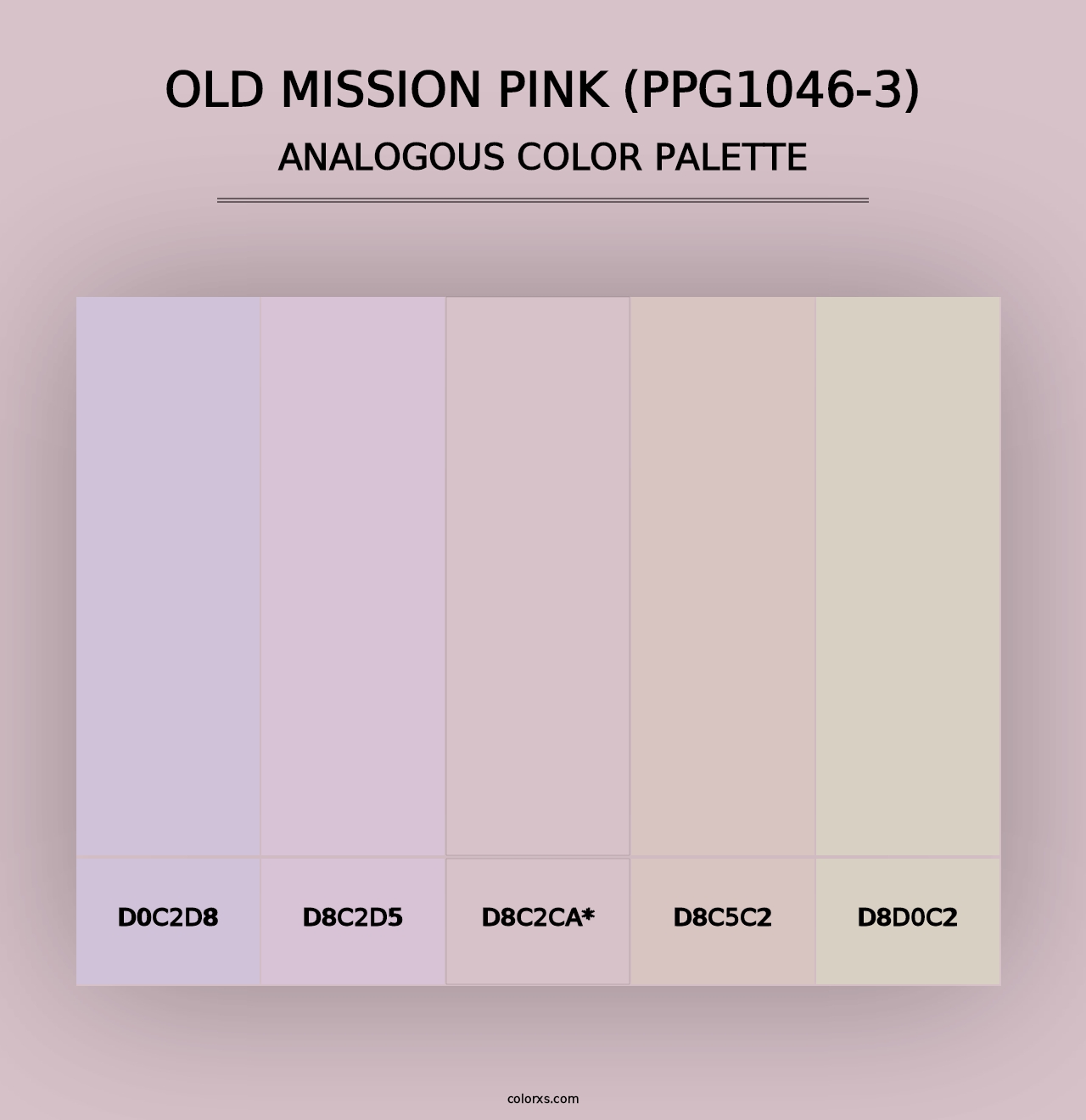 Old Mission Pink (PPG1046-3) - Analogous Color Palette