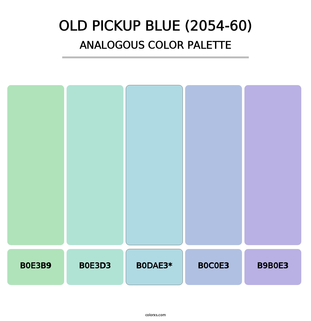 Old Pickup Blue (2054-60) - Analogous Color Palette