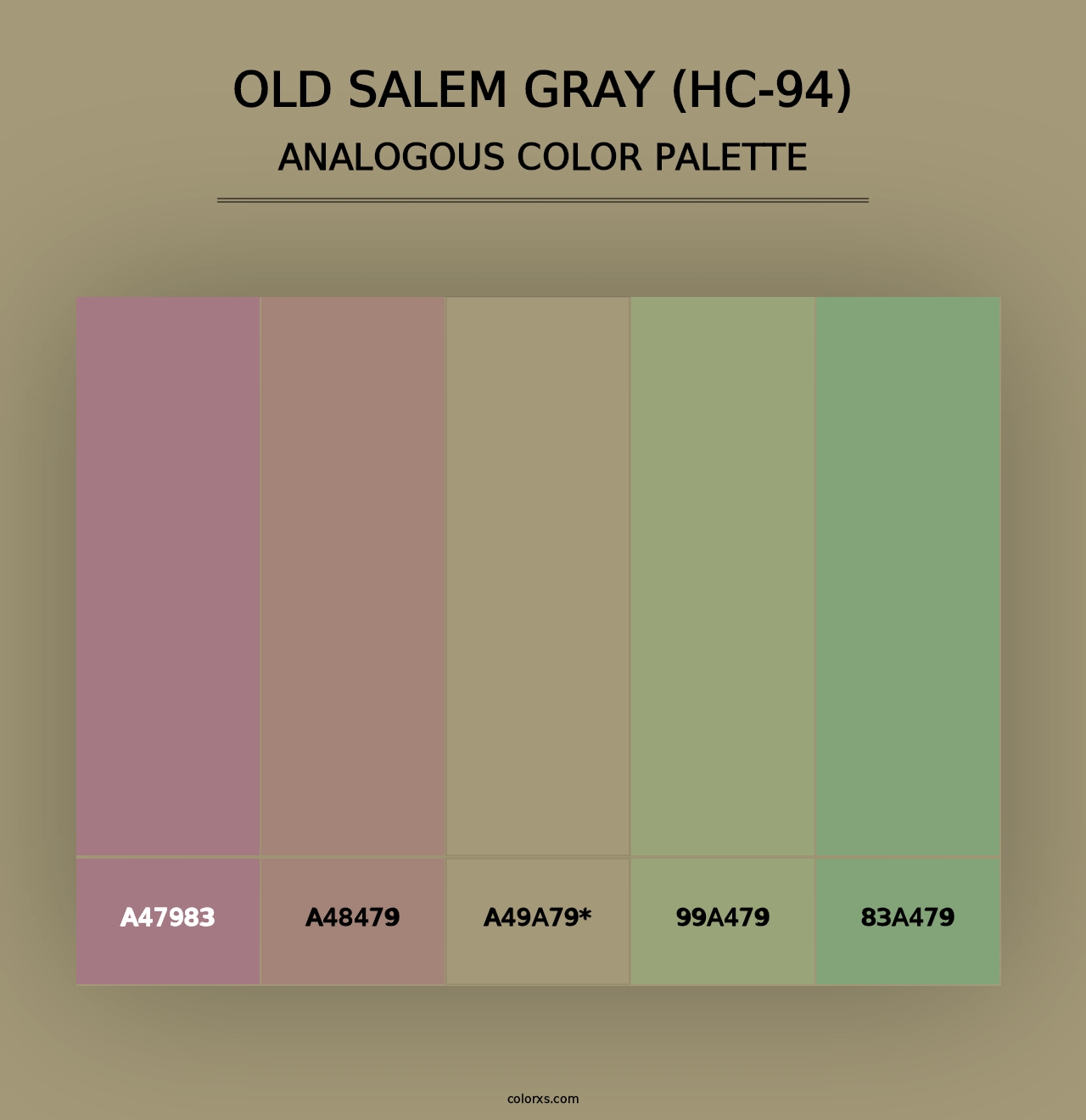 Old Salem Gray (HC-94) - Analogous Color Palette