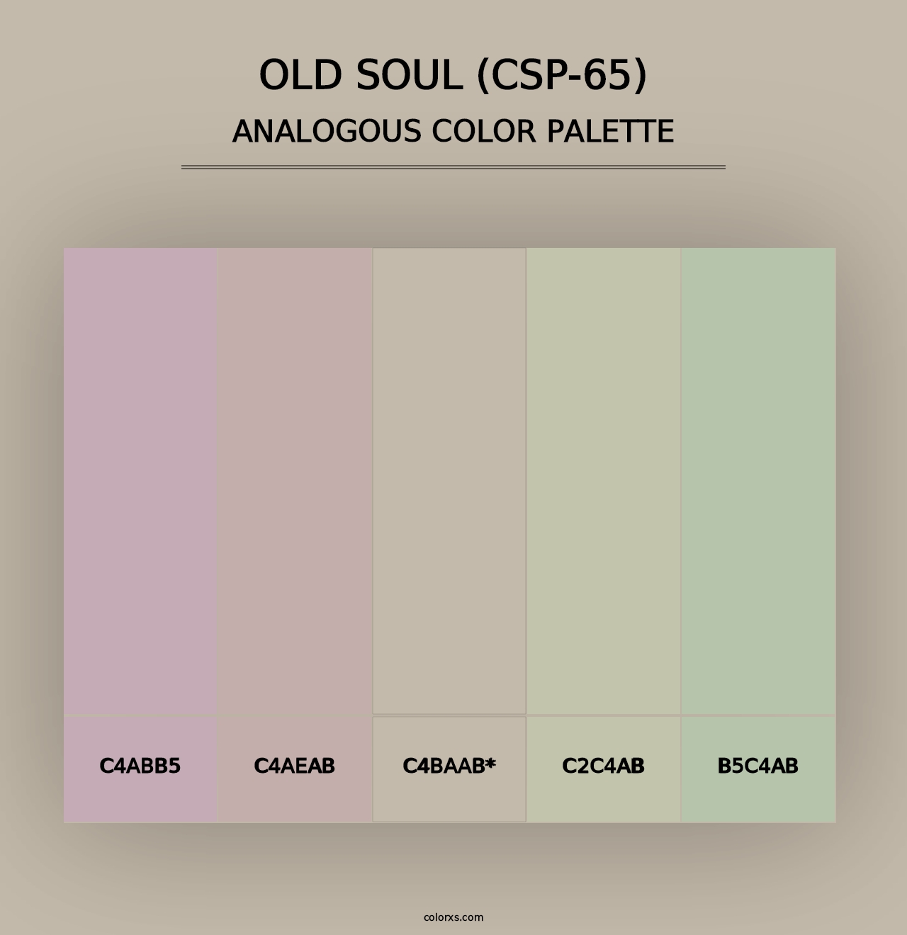 Old Soul (CSP-65) - Analogous Color Palette