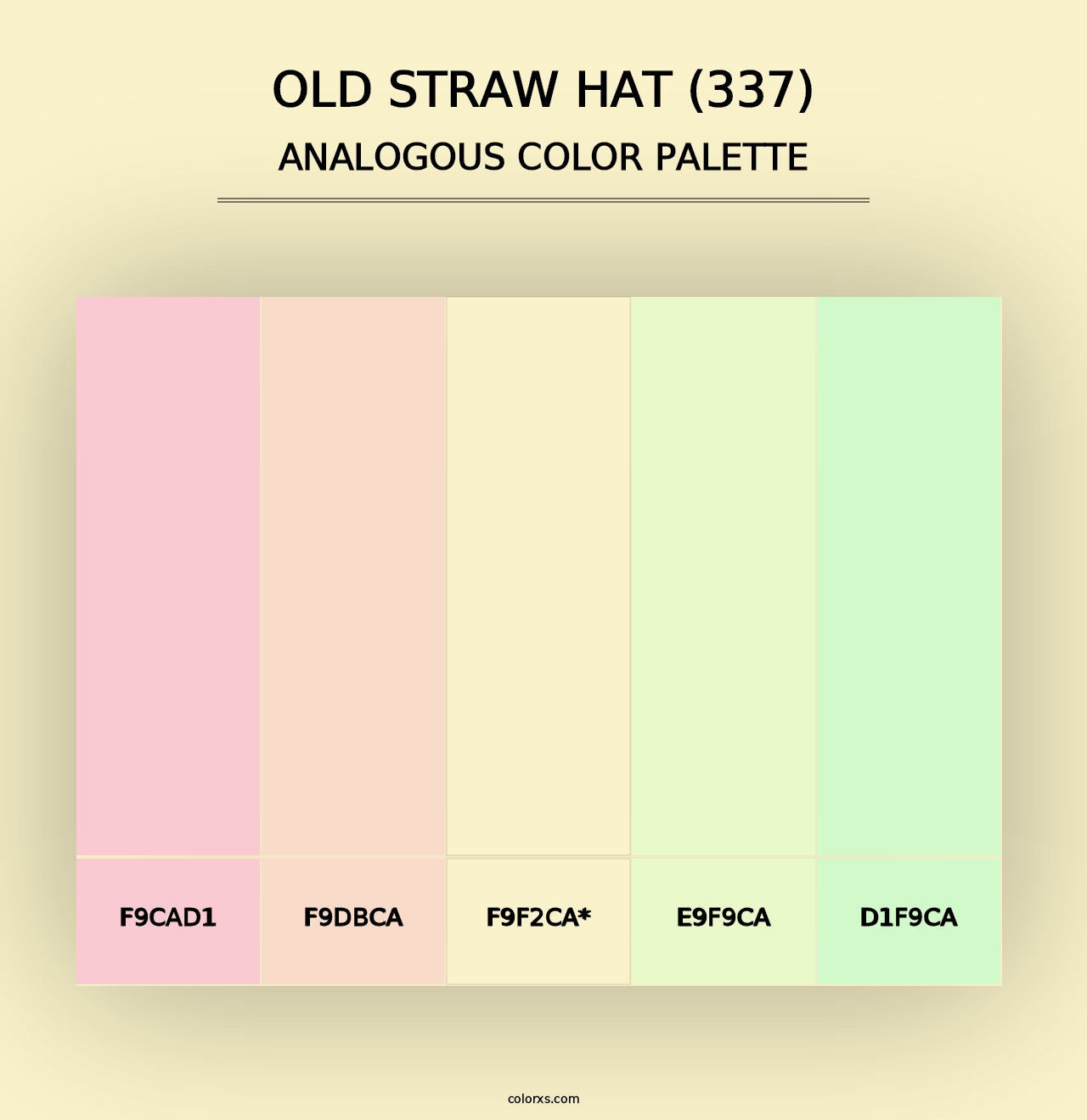 Old Straw Hat (337) - Analogous Color Palette