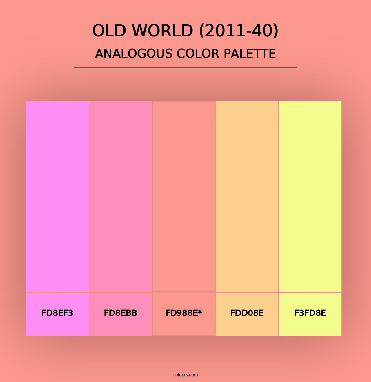 Old World (2011-40) - Analogous Color Palette