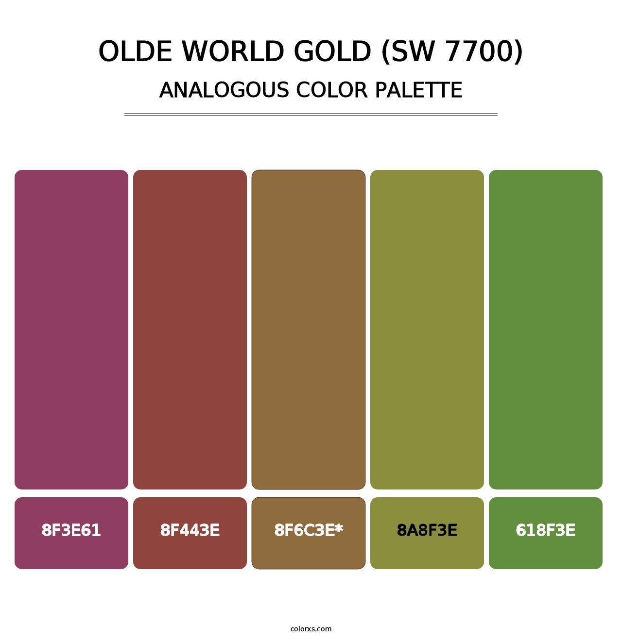 Olde World Gold (SW 7700) - Analogous Color Palette