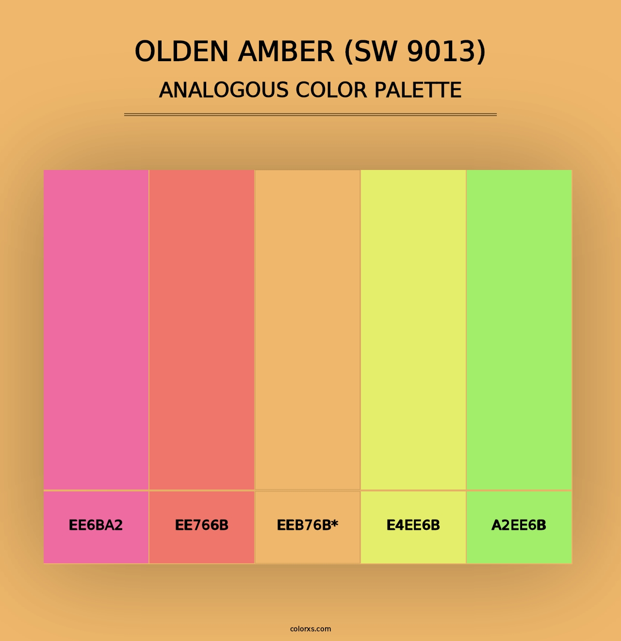 Olden Amber (SW 9013) - Analogous Color Palette