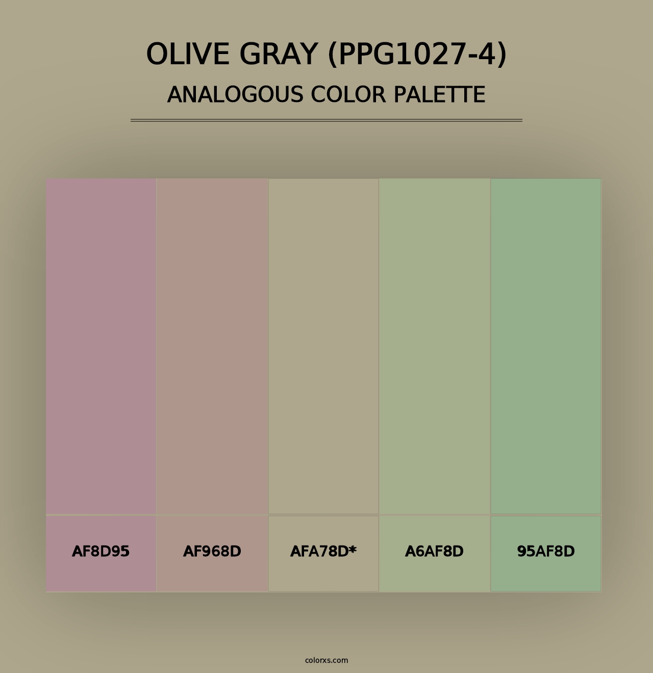 Olive Gray (PPG1027-4) - Analogous Color Palette