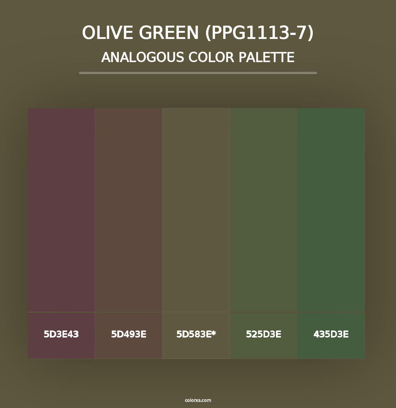 Olive Green (PPG1113-7) - Analogous Color Palette