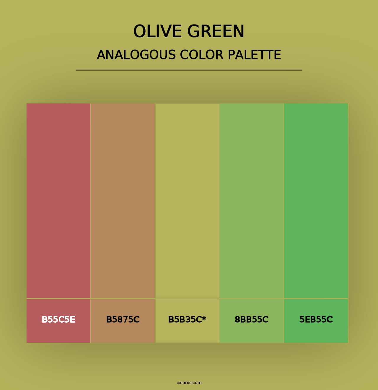 Olive Green - Analogous Color Palette