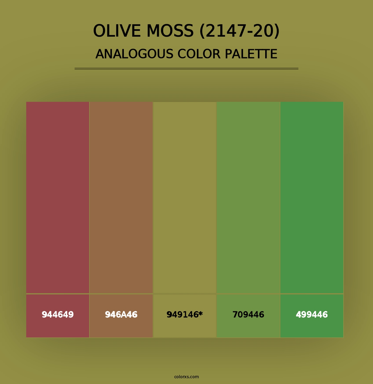 Olive Moss (2147-20) - Analogous Color Palette