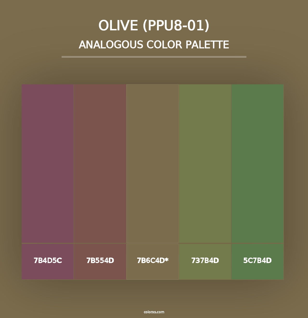 Olive (PPU8-01) - Analogous Color Palette