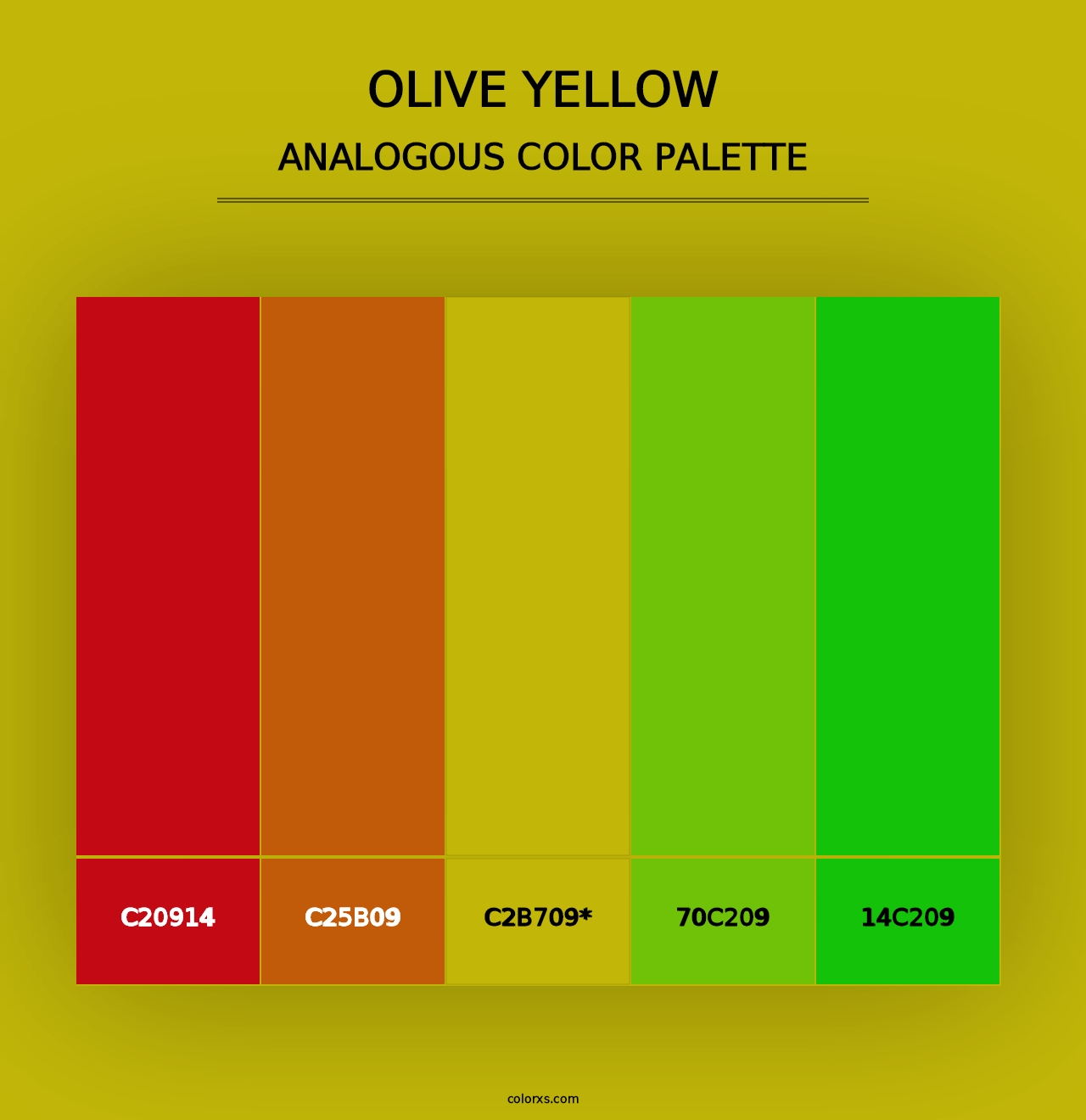 Olive Yellow - Analogous Color Palette