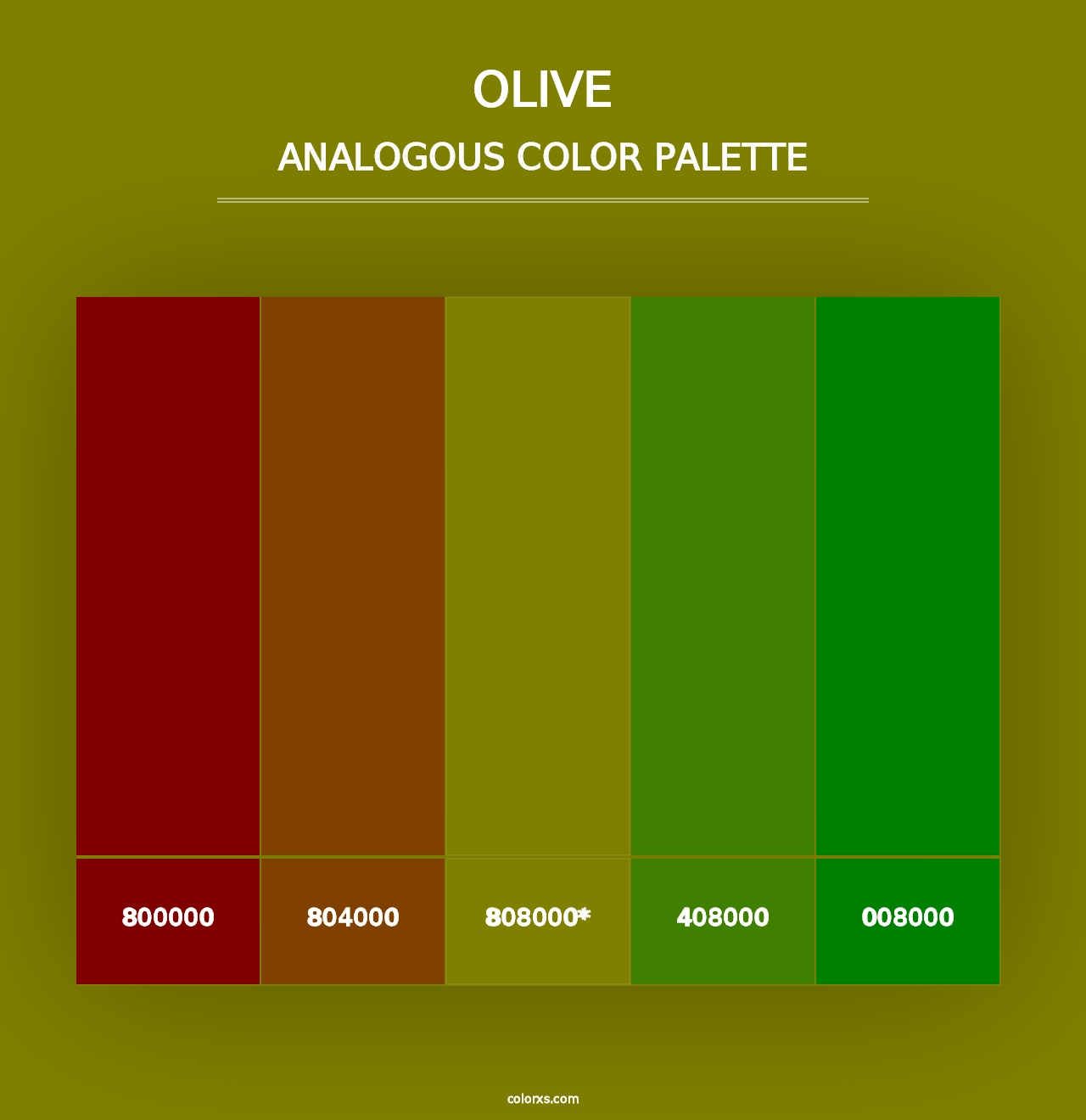 Olive - Analogous Color Palette