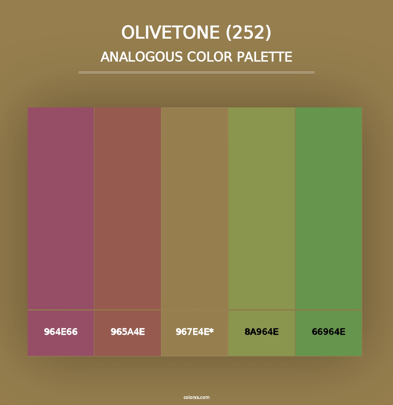 Olivetone (252) - Analogous Color Palette