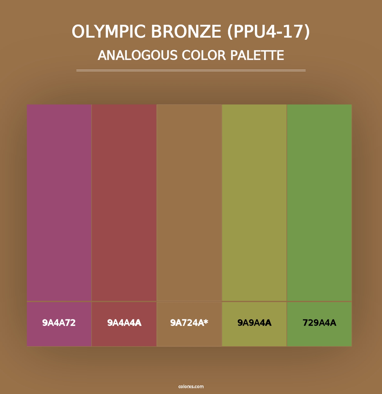 Olympic Bronze (PPU4-17) - Analogous Color Palette