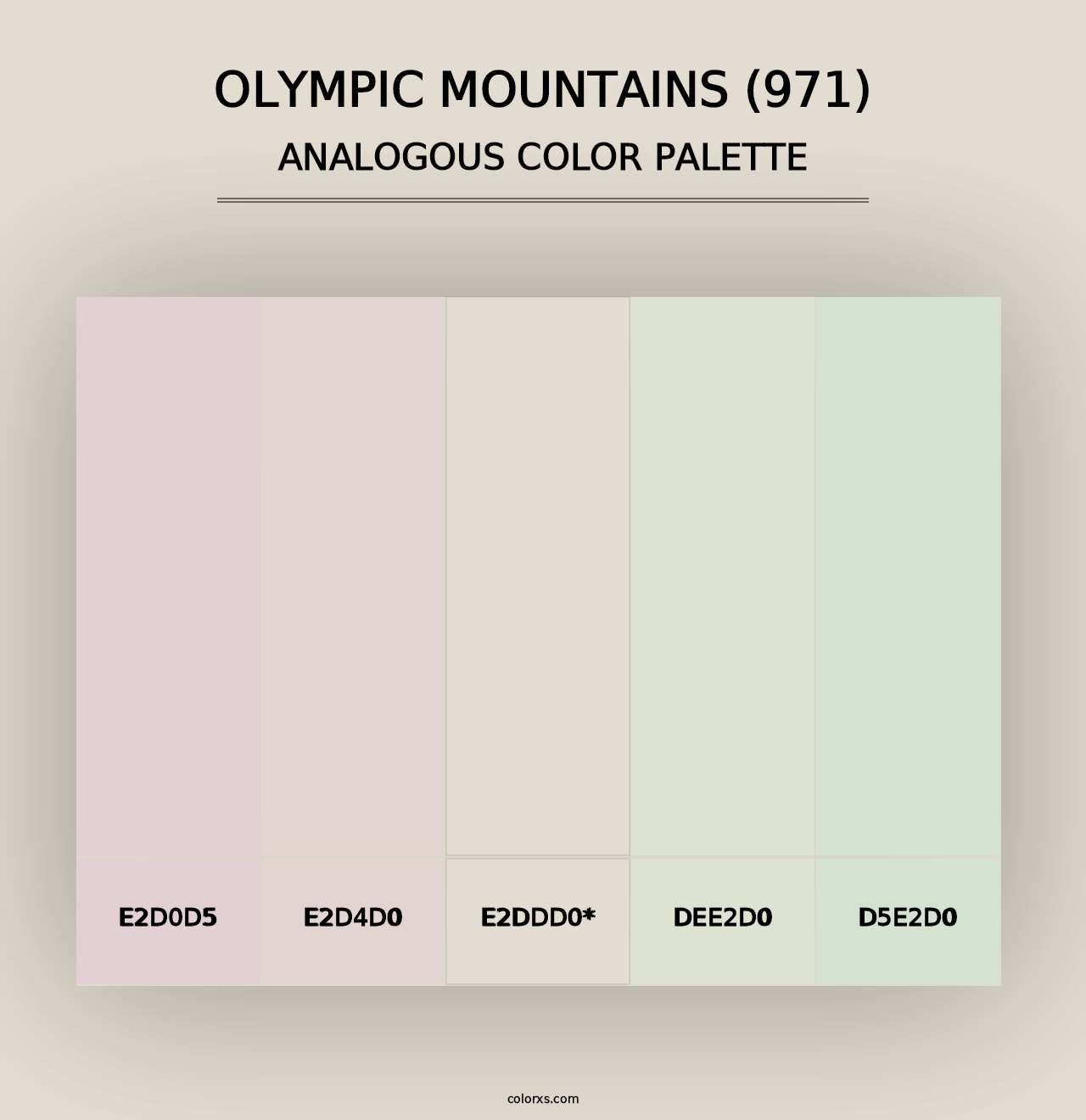 Olympic Mountains (971) - Analogous Color Palette