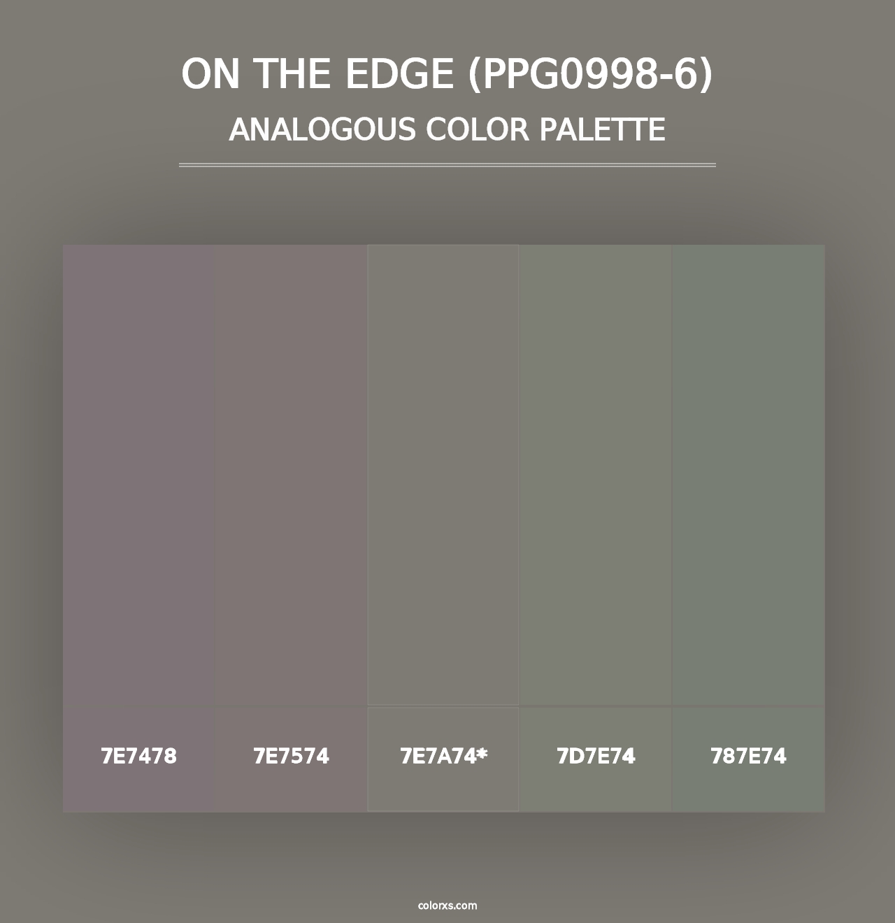 On The Edge (PPG0998-6) - Analogous Color Palette