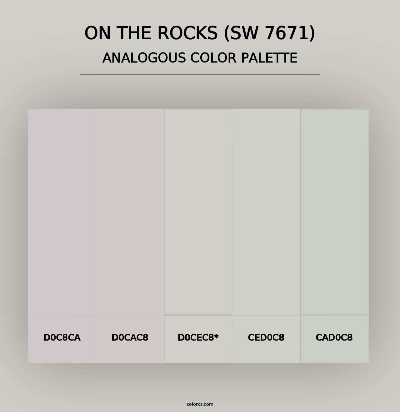 On the Rocks (SW 7671) - Analogous Color Palette