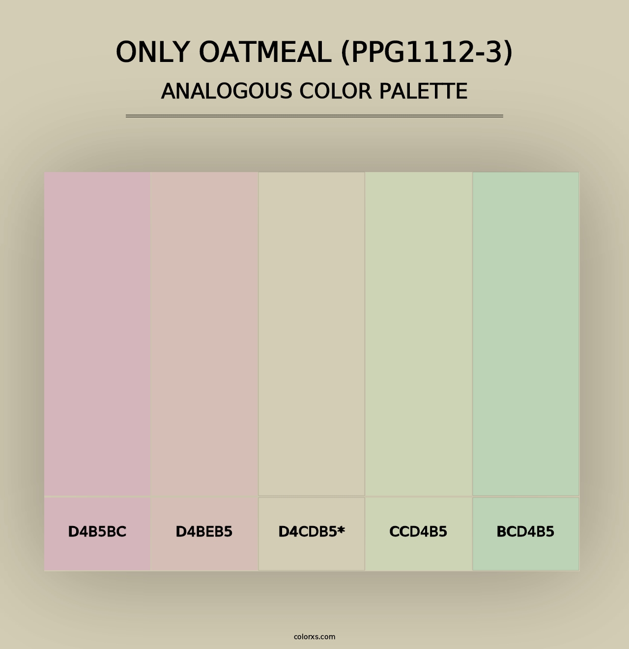 Only Oatmeal (PPG1112-3) - Analogous Color Palette