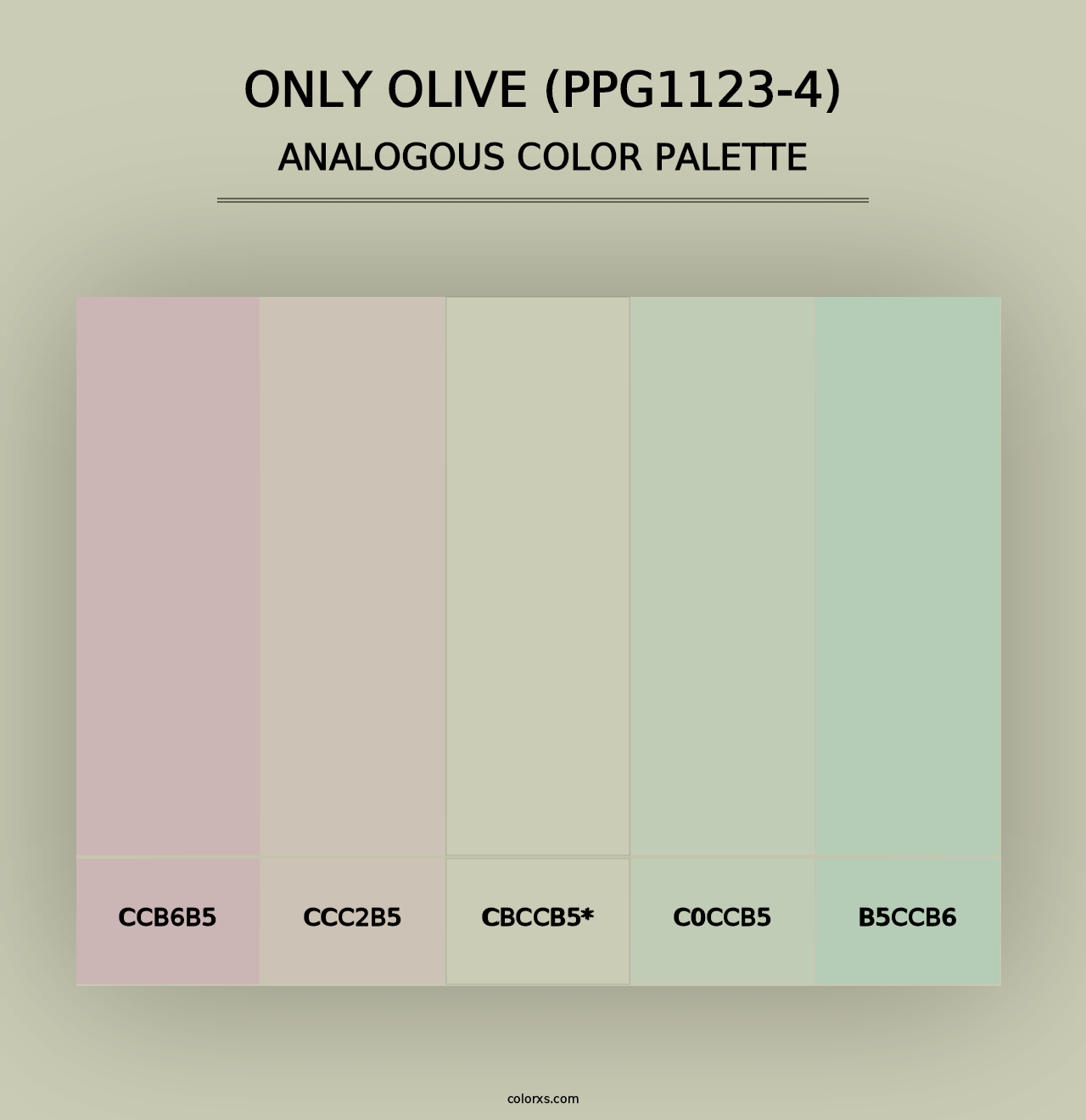 Only Olive (PPG1123-4) - Analogous Color Palette