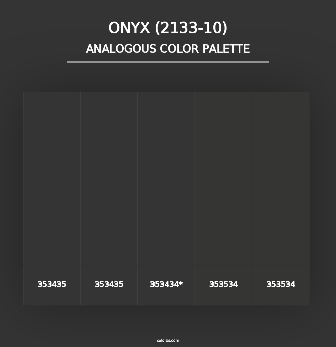 Onyx (2133-10) - Analogous Color Palette