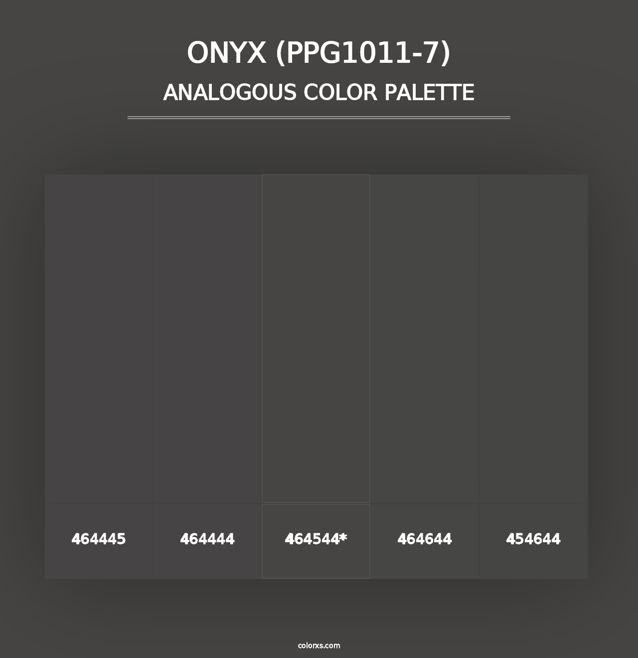 Onyx (PPG1011-7) - Analogous Color Palette