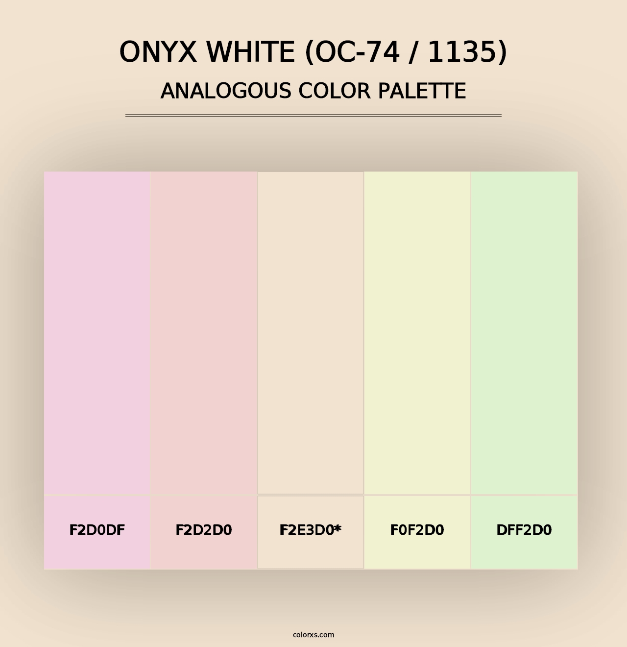 Onyx White (OC-74 / 1135) - Analogous Color Palette