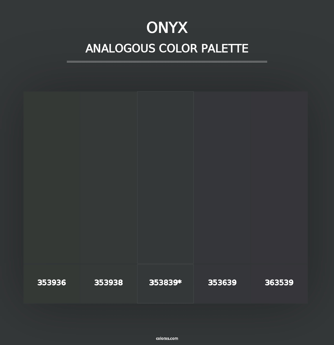 Onyx - Analogous Color Palette