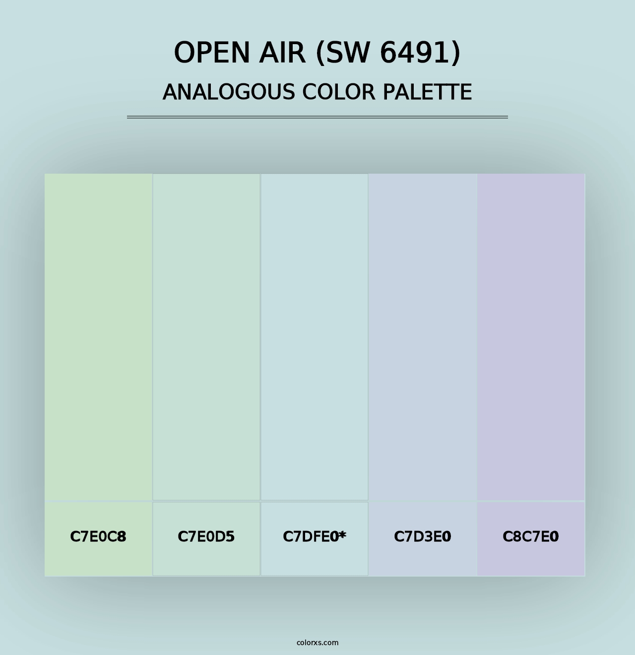 Open Air (SW 6491) - Analogous Color Palette